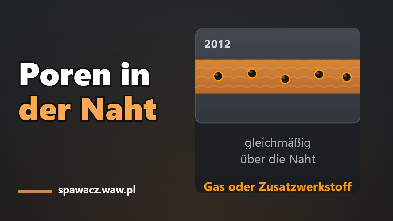 Poren in der Schweißnaht: warum sie entstehen, was hilft