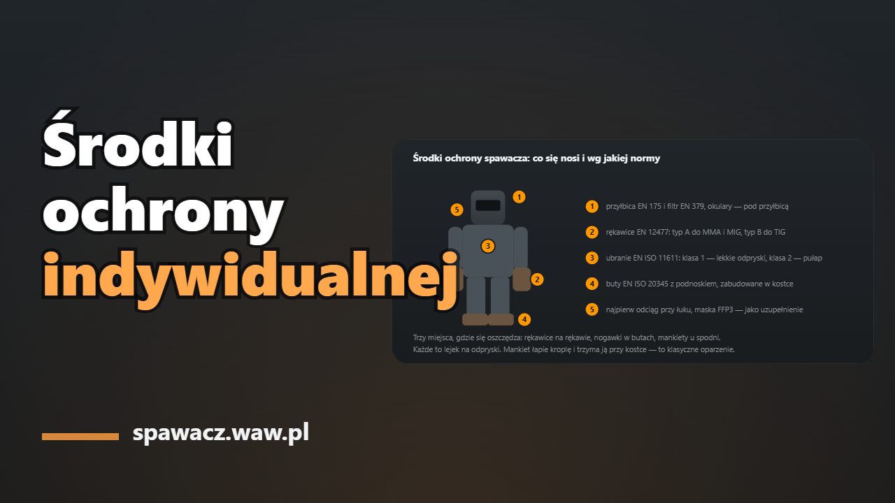 Środki ochrony indywidualnej spawacza: odzież, rękawice, obuwie